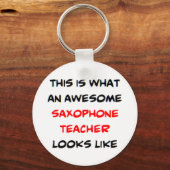 Saxophonlehrer, großartig schlüsselanhänger (Vorderseite)