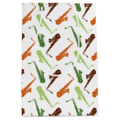 Saxophonmuster Mittlere Geschenktüte (Vorderseite)