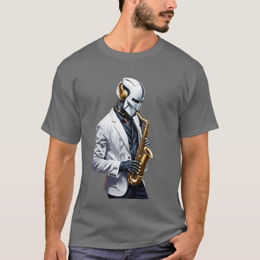 Saxophonroboter T-Shirt (Vorderseite)