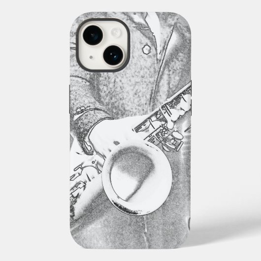 Saxophonspieler Case-Mate iPhone Hülle (Rückseite)