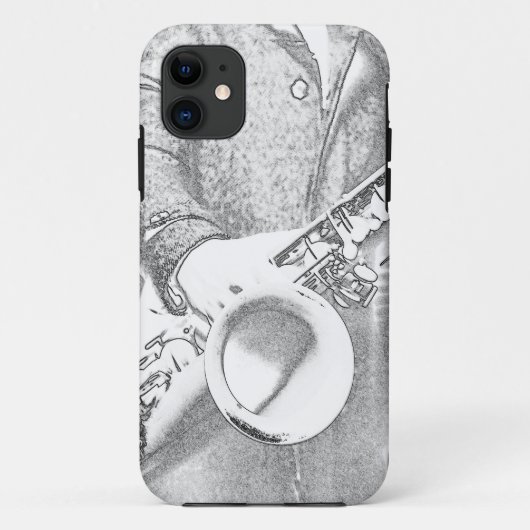 Saxophonspieler Case-Mate iPhone Hülle (Rückseite)