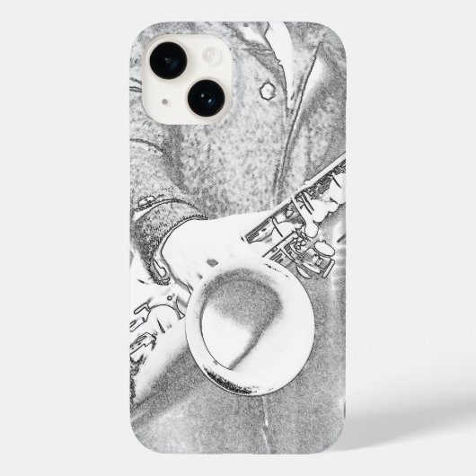Saxophonspieler Case-Mate iPhone Hülle (Rückseite)