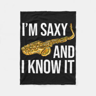 Saxophonspieler Musiker Saxophonspieler und Te Fleecedecke