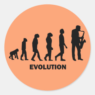 Saxophonspieler Runder Aufkleber