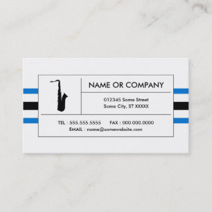 Saxophonstreifen Visitenkarte