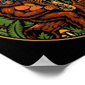 Saxsquatch Bigfoot Saxophone Player Jazz Music Hum Poster (Ecke)