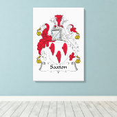 Saxton-Familienwappen Leinwanddruck (Insitu (Holzboden))