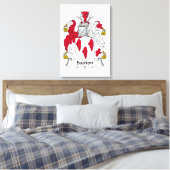 Saxton-Familienwappen Leinwanddruck (Insitu (Schlafzimmer))