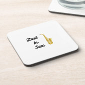 Saxverlust mit Saxophon Getränkeuntersetzer (Linke Seite)