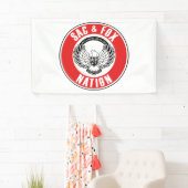 Saxx-Fahne US-amerikanisches Ethiksymbol Banner (Insitu)