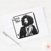 Saxy Man by Graffiti Artist Frau Take Quadratischer Aufkleber (Umschlag)