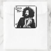 Saxy Man by Graffiti Artist Frau Take Quadratischer Aufkleber (Tasche)