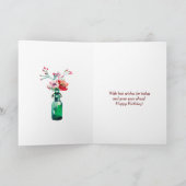 Say a Happy Birthday mit hübscher Blume Card Karte (Innenseite)