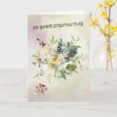 Say a Happy Birthday mit hübscher Blume Card Karte (Gelbe Blume)