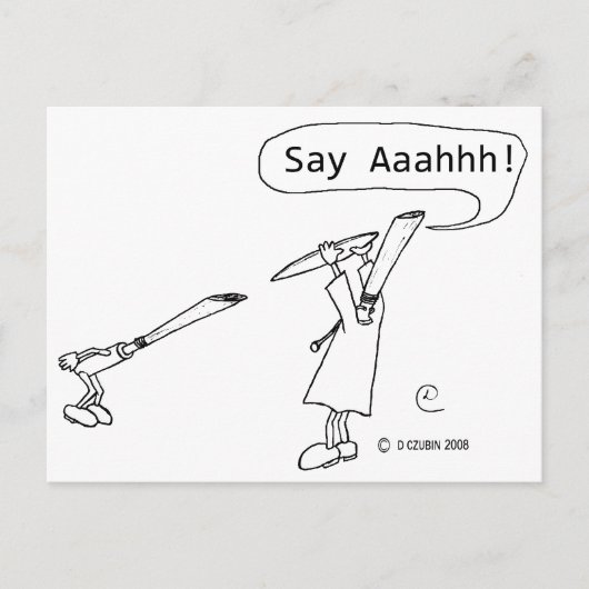 Say Ahhh Postkarte (Vorderseite)