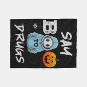 Say Boo to Drugs Funny Halloween Red Ribbon Woche  Fleecedecke (Vorderseite (Horizontal))