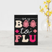 Say Boo to the Flu Shot Vaccine Funny Halloween Gh Karte (Gelbe Blume)