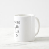 Say Boo und Beängstigend on - Funny Halloween Kaffeetasse (VorderseiteRechts)