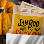Say Boo und Beängstigend on | Witziges Halloween-P Geschenktütchen