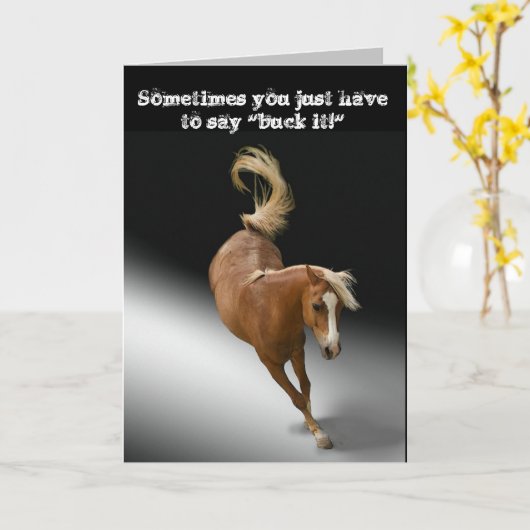 Say Buck it Retirement Karte (Gelbe Blume)