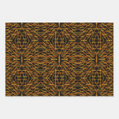 Say Cheese And Macaroni Cheesy Orange On Black Art Geschenkpapier Set (Vorderseite 3)