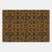 Say Cheese And Macaroni Cheesy Orange On Black Art Geschenkpapier Set (Vorderseite)