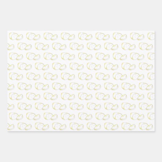 Say Cheese Brie Mozzarella Swiss Cheese Wedges Geschenkpapier Set (Vorderseite 2)