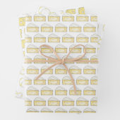 Say Cheese Brie Mozzarella Swiss Cheese Wedges Geschenkpapier Set (Beispiel)