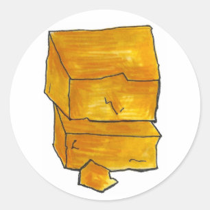 Say CHEESE Cheddar Feinschmecker Cooking Food Runder Aufkleber