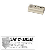 SAY CHEESE Cheddar Wedge Fotograf Adresse Gummistempel (Stempel)