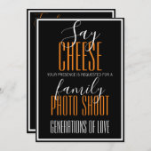 "Say Cheese" Foto Familienschiff Shoot Einladung (Vorne/Hinten)