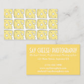 Say Cheese Fotograf Fotografie Schweizer Käse Visitenkarte (Vorne/Hinten)
