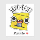 Say Cheese Funny Fotograf Pun Aufkleber (Blatt)