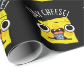 Say Cheese Funny Fotograf Pun Dark BG Geschenkpapier (Rolleneckpunkt)