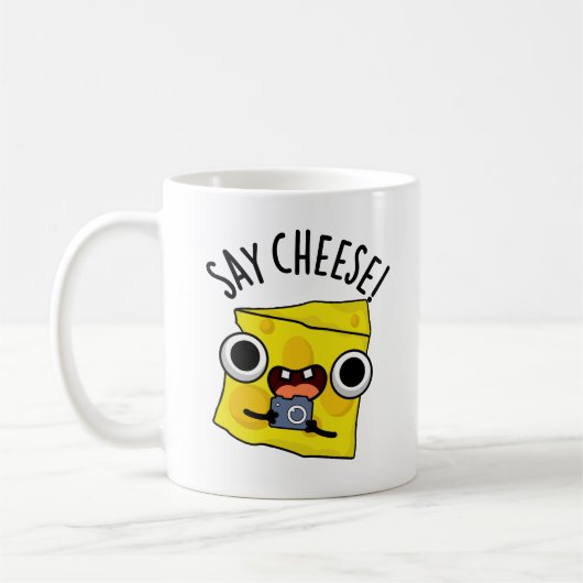 Say Cheese Funny Fotograf Pun Kaffeetasse (Links)