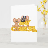 Say Cheese Mouse Karte (Gelbe Blume)