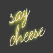 Say Cheese Neon Lights Aufkleber (Vorderseite)