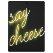 Say Cheese Neon Lights Klemmbrett (Rückseite)