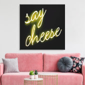 Say Cheese Neon Lights Leinwanddruck (Insitu (Wohnzimmer))