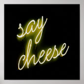Say Cheese Neon Lights Poster (Vorne)