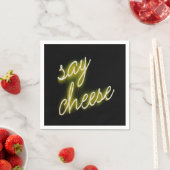 Say Cheese Neon Lights Serviette (Beispiel)