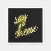 Say Cheese Neon Lights Serviette (Vorderseite)