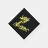 Say Cheese Neon Lights Serviette (Ecke)