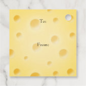 "Say Cheese" Niedlicher, kutomizierbarer Gelbkäse Geschenkanhänger (Rückseite)