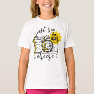 "Say Cheese" Retro Camera Fotograf Fotografie T-Shirt