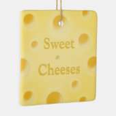 "Say Cheeses" Swiss Cheese Slice Personalisiert Keramikornament (Rechts)