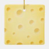"Say Cheeses" Swiss Cheese Slice Personalisiert Keramikornament (Rückseite)