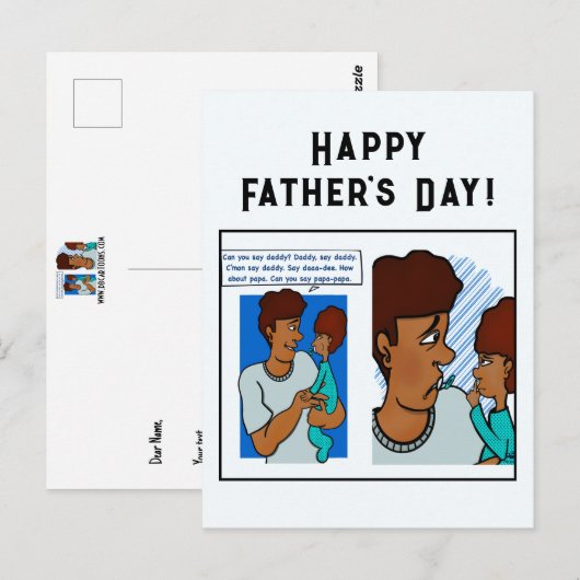 Say Daddy Postkarte (Vorne/Hinten)