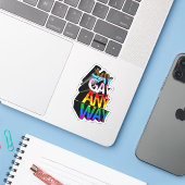 SAY GAY ANYWAY AUFKLEBER (Laptop mit iPhone)