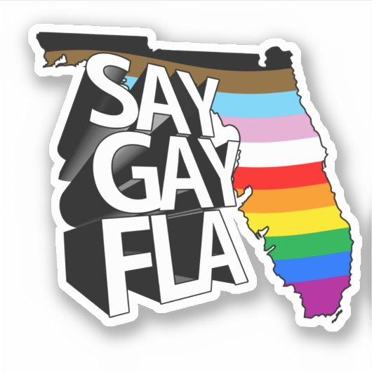 SAY GAY FLA AUFKLEBER (Vorderseite)